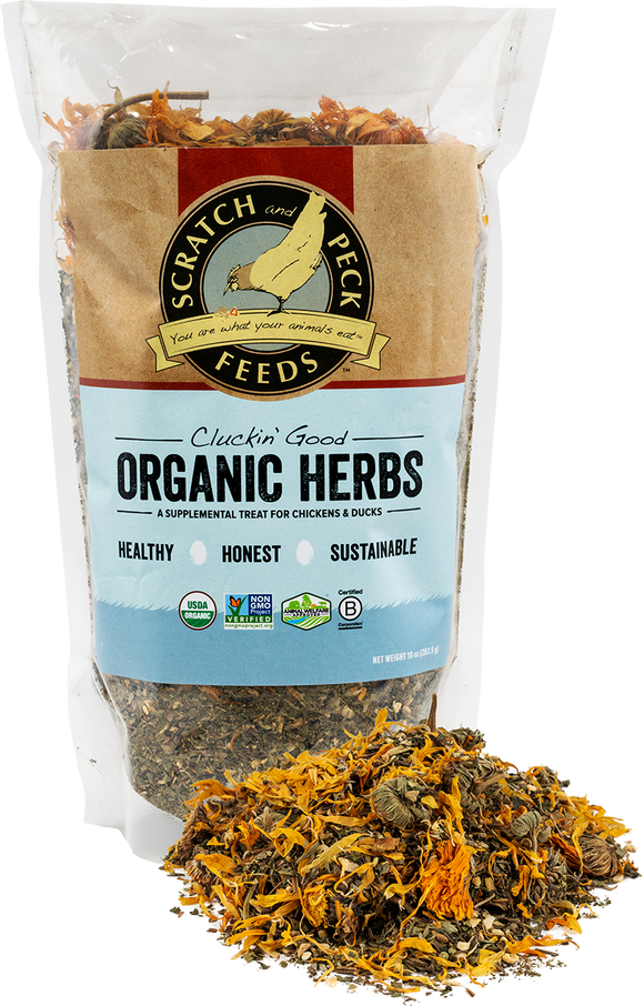 Scratch and Peck Feeds Cluckin’ Good Organic Herbs (10 Oz)