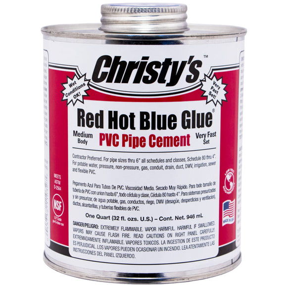 Christy's Red Hot Blue Glue - Low VOC (4-oz)