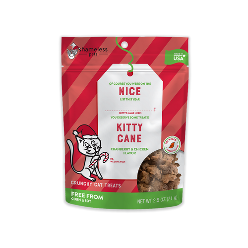 Shameless Pets Holiday Kitty Cane Cat Treats (2.5 oz)