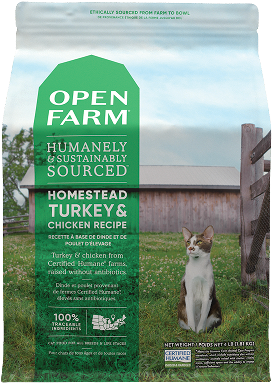 Open Farm Homestead Turkey & Chicken Dry Cat Food (2-lbs)