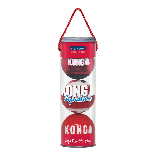 KONG Signature Balls Dog Toy 3-Pk