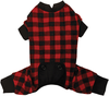 Fashion Pet Buffalo Plaid Red PJ's (XS)