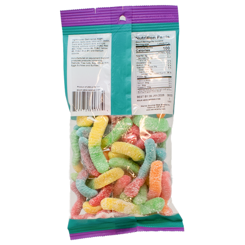 Werner Gourmet Meat Snacks Sour Neon Worms