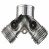 Green Thumb 2-Way Garden Hose Y Connector Zinc