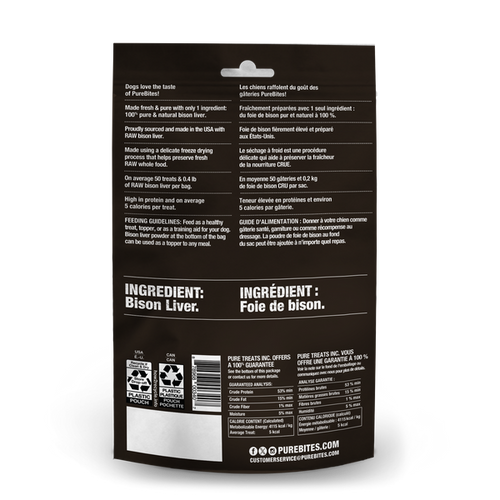 PureBites Bison Freeze Dried Dog Treats
