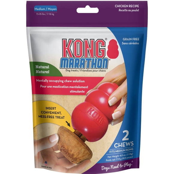KONG Marathon Chew (Peanut Butter Medium 2 Pack)